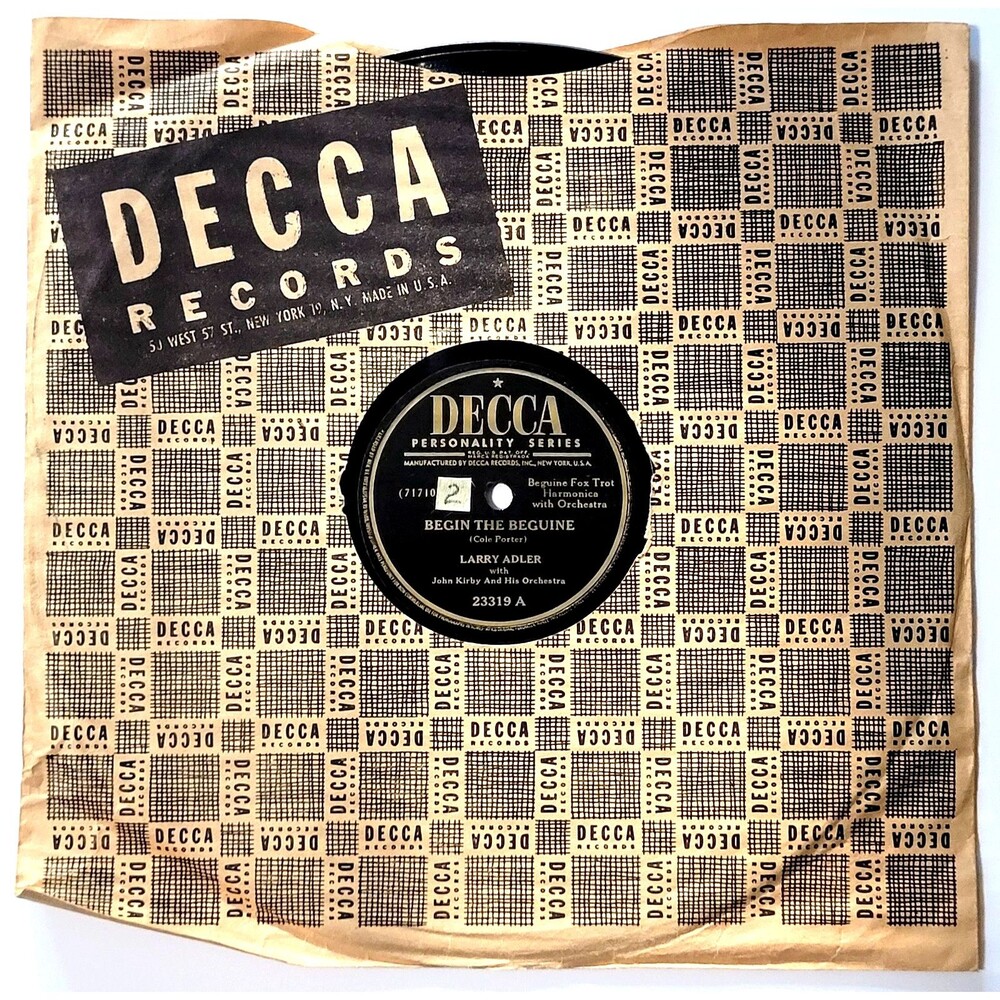 Larry Adler 78 RPM "Begin The Beguine / Hand To Mouth Boogie" Decca V+ 1944 Jazz
